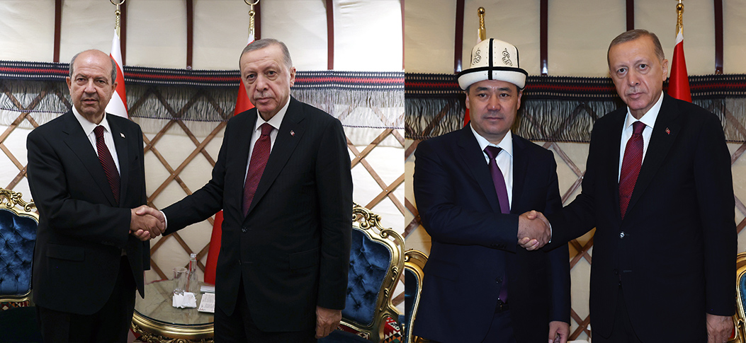 Cumhurbaşkanı Erdoğan, Kırgız ve KKTC'li mevkidaşlarıyla görüştü